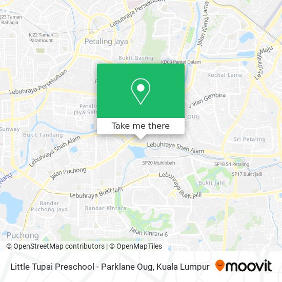 Little Tupai Preschool - Parklane Oug map