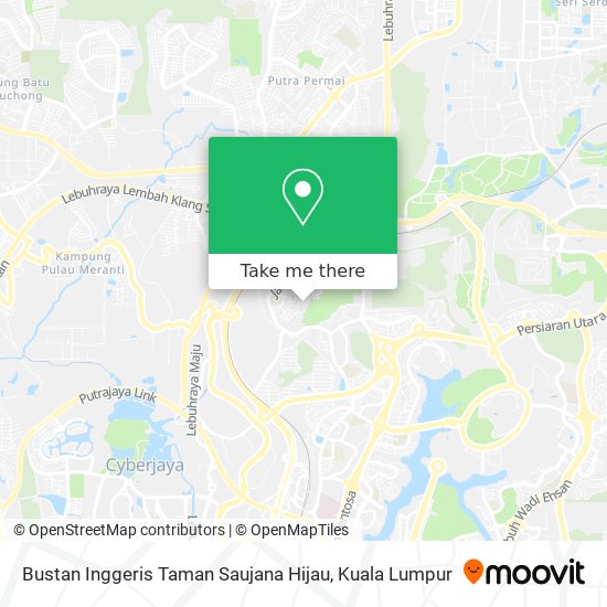 Bustan Inggeris Taman Saujana Hijau map