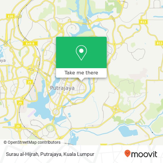 Peta Surau al-Hijrah, Putrajaya