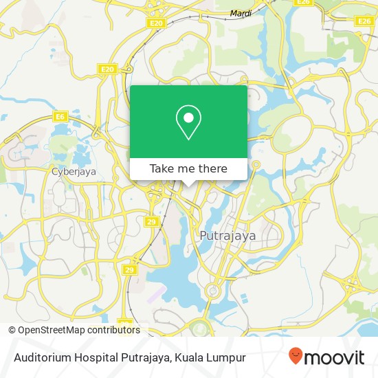 Auditorium Hospital Putrajaya map