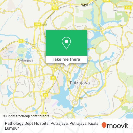 Pathology Dept Hospital Putrajaya, Putrajaya map