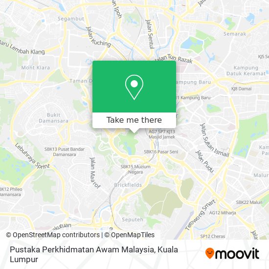 Pustaka Perkhidmatan Awam Malaysia map