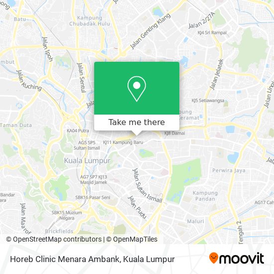 Horeb Clinic Menara Ambank map