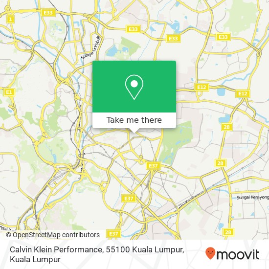 Peta Calvin Klein Performance, 55100 Kuala Lumpur