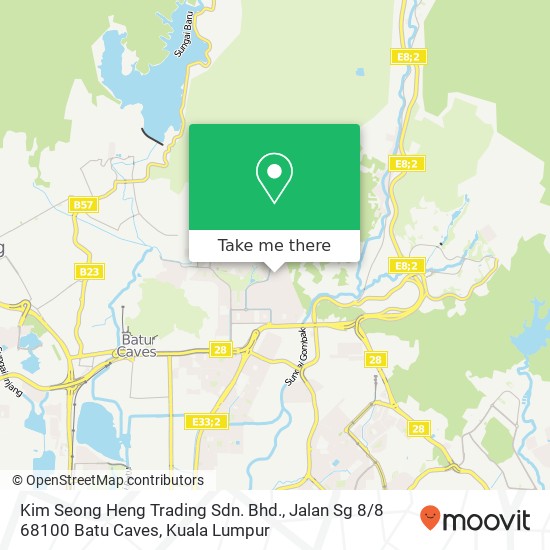 Peta Kim Seong Heng Trading Sdn. Bhd., Jalan Sg 8 / 8 68100 Batu Caves
