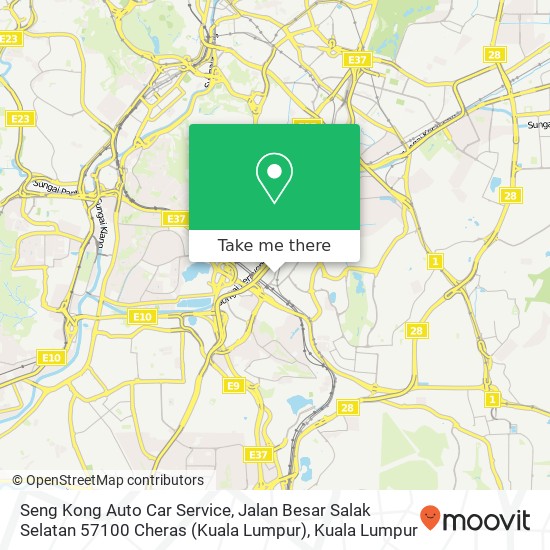 Peta Seng Kong Auto Car Service, Jalan Besar Salak Selatan 57100 Cheras (Kuala Lumpur)