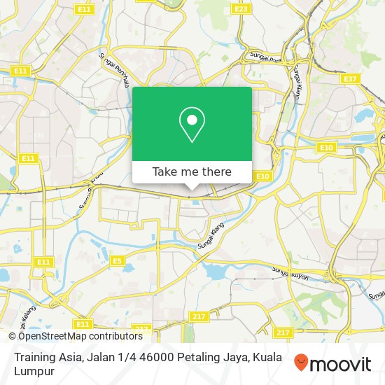 Peta Training Asia, Jalan 1 / 4 46000 Petaling Jaya