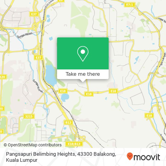 Pangsapuri Belimbing Heights, 43300 Balakong map