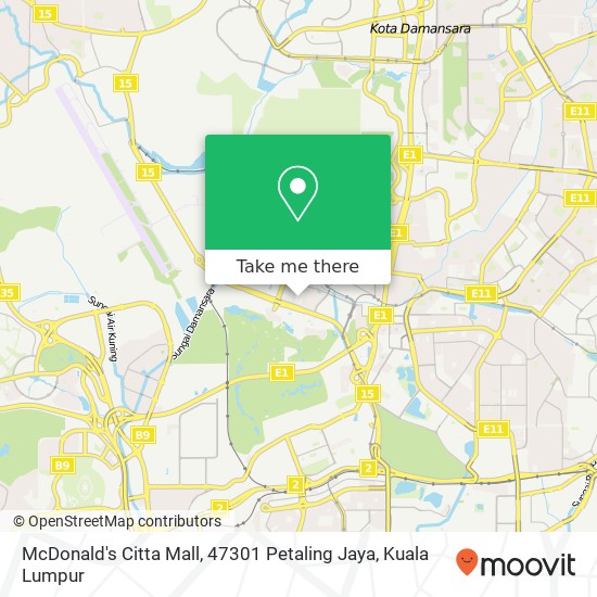 McDonald's Citta Mall, 47301 Petaling Jaya map