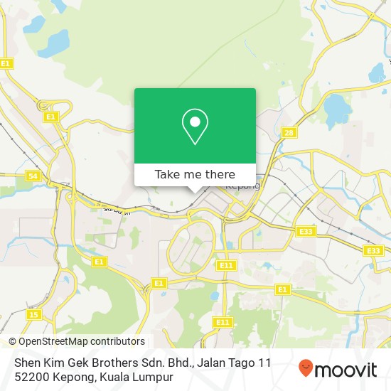 Peta Shen Kim Gek Brothers Sdn. Bhd., Jalan Tago 11 52200 Kepong