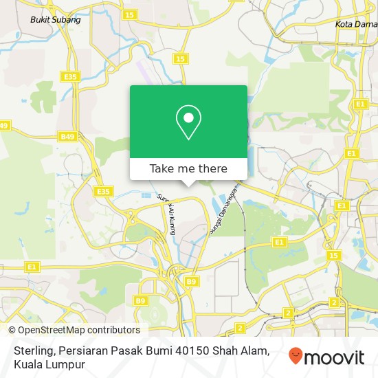 Peta Sterling, Persiaran Pasak Bumi 40150 Shah Alam