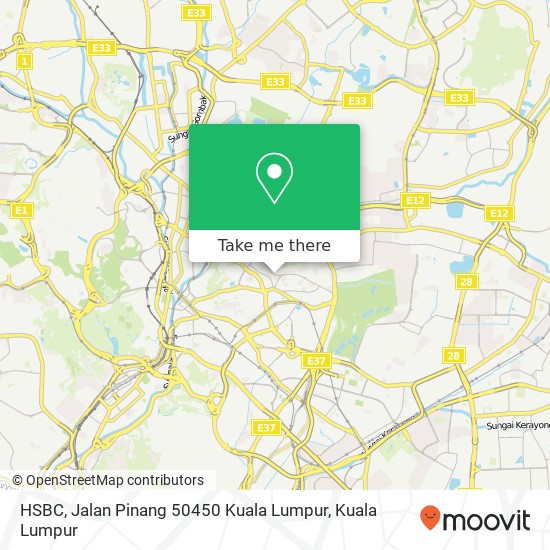 Peta HSBC, Jalan Pinang 50450 Kuala Lumpur