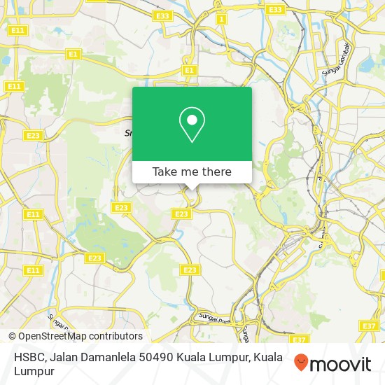 HSBC, Jalan Damanlela 50490 Kuala Lumpur map