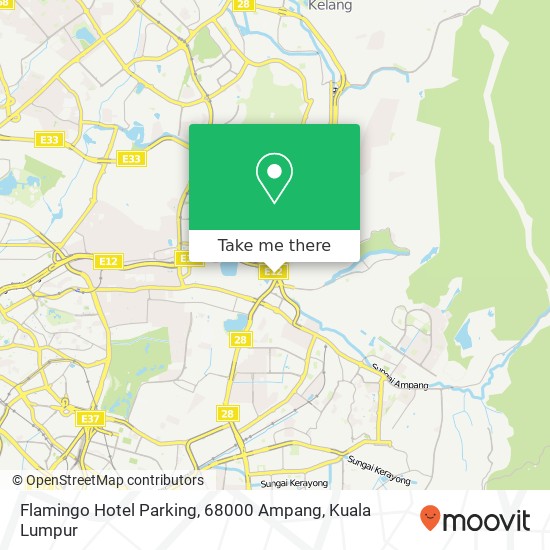 Peta Flamingo Hotel Parking, 68000 Ampang