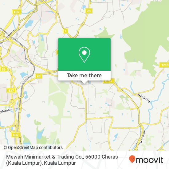 Peta Mewah Minimarket & Trading Co., 56000 Cheras (Kuala Lumpur)