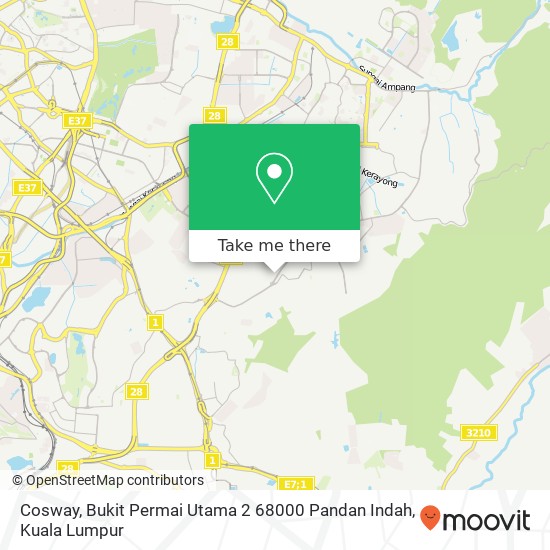 Cosway, Bukit Permai Utama 2 68000 Pandan Indah map