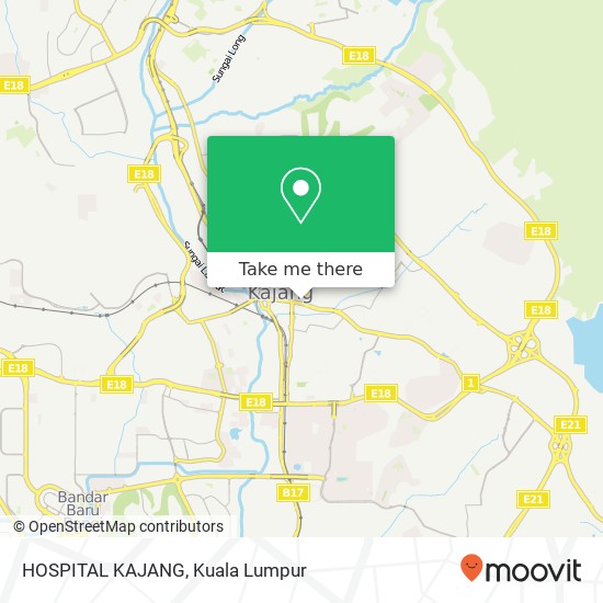 HOSPITAL KAJANG map