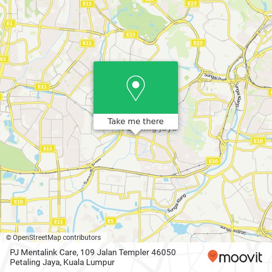 PJ Mentalink Care, 109 Jalan Templer 46050 Petaling Jaya map