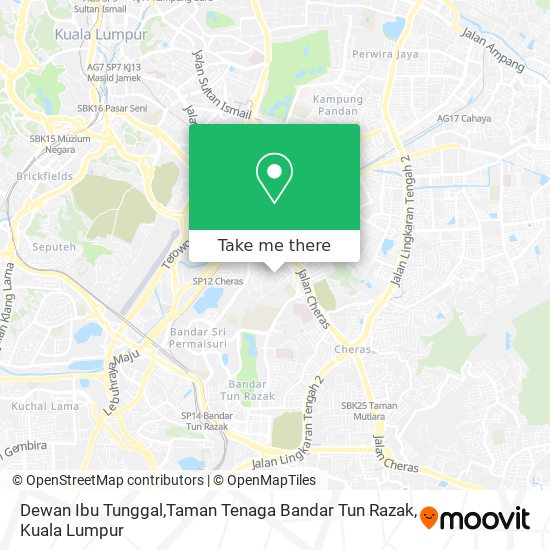 Dewan Ibu Tunggal,Taman Tenaga Bandar Tun Razak map