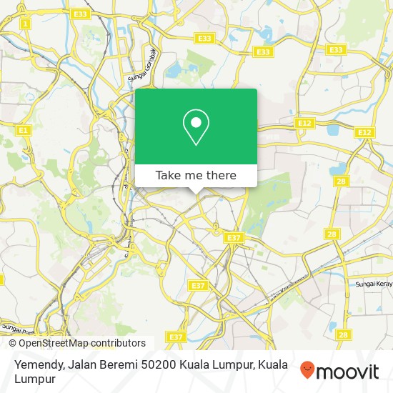 Peta Yemendy, Jalan Beremi 50200 Kuala Lumpur