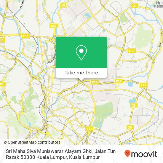 Sri Maha Siva Muniswarar Alayam Ghkl, Jalan Tun Razak 50300 Kuala Lumpur map