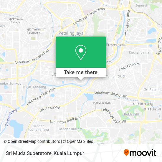 Peta Sri Muda Superstore