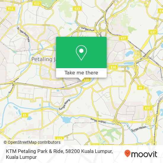 Peta KTM Petaling Park & Ride, 58200 Kuala Lumpur