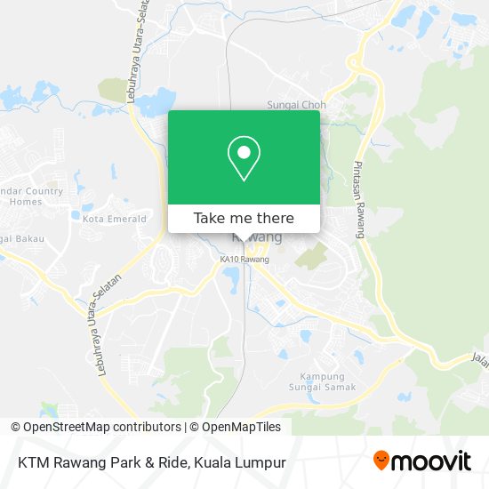 KTM Rawang Park & Ride map