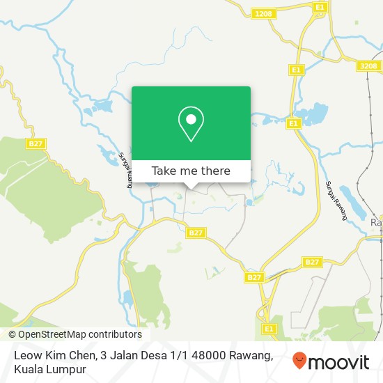 Peta Leow Kim Chen, 3 Jalan Desa 1 / 1 48000 Rawang