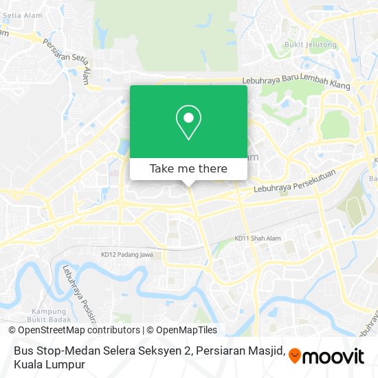 Peta Bus Stop-Medan Selera Seksyen 2, Persiaran Masjid