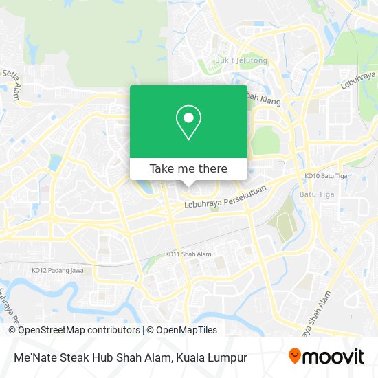 Me'Nate Steak Hub Shah Alam map