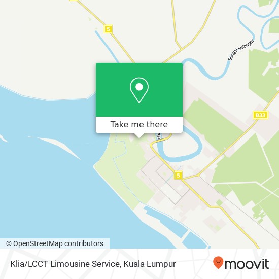 Klia/LCCT Limousine Service map