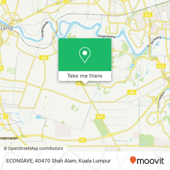 Peta ECONSAVE, 40470 Shah Alam