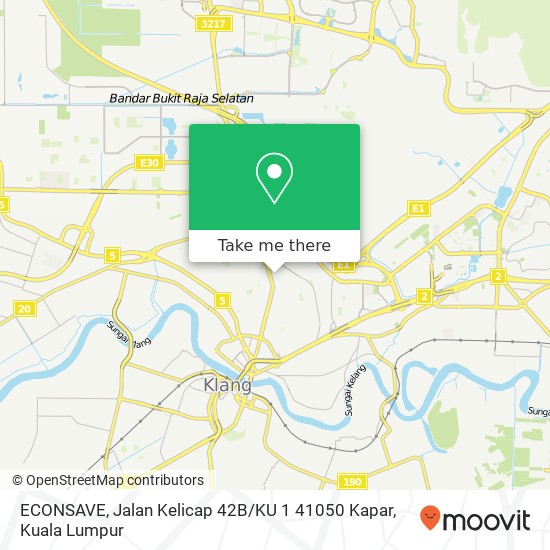 ECONSAVE, Jalan Kelicap 42B / KU 1 41050 Kapar map