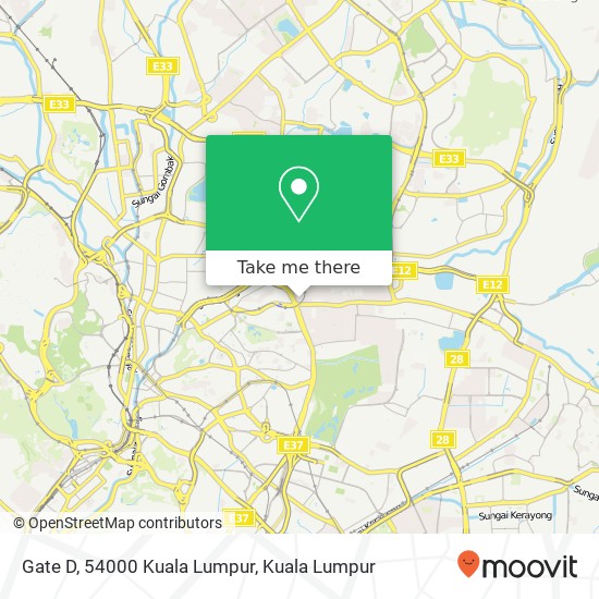 Gate D, 54000 Kuala Lumpur map