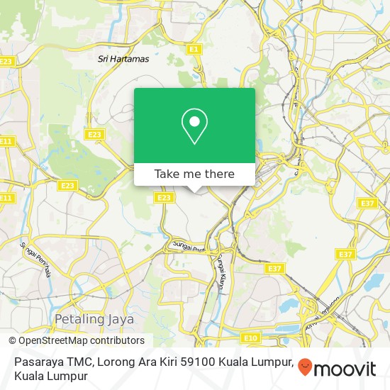 Peta Pasaraya TMC, Lorong Ara Kiri 59100 Kuala Lumpur