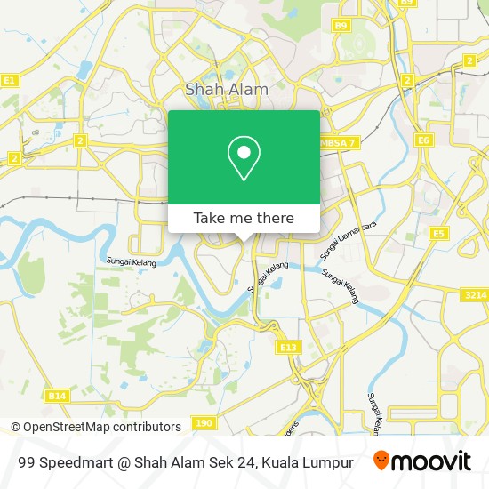 99 Speedmart @ Shah Alam Sek 24 map