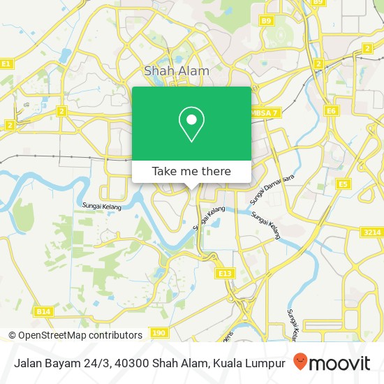 Peta Jalan Bayam 24 / 3, 40300 Shah Alam