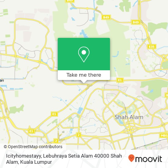 Icityhomestayy, Lebuhraya Setia Alam 40000 Shah Alam map