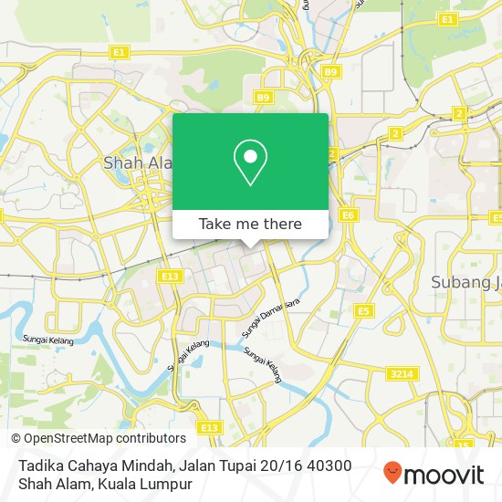 Tadika Cahaya Mindah, Jalan Tupai 20 / 16 40300 Shah Alam map