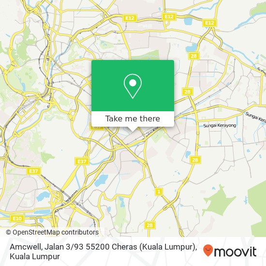 Peta Amcwell, Jalan 3 / 93 55200 Cheras (Kuala Lumpur)