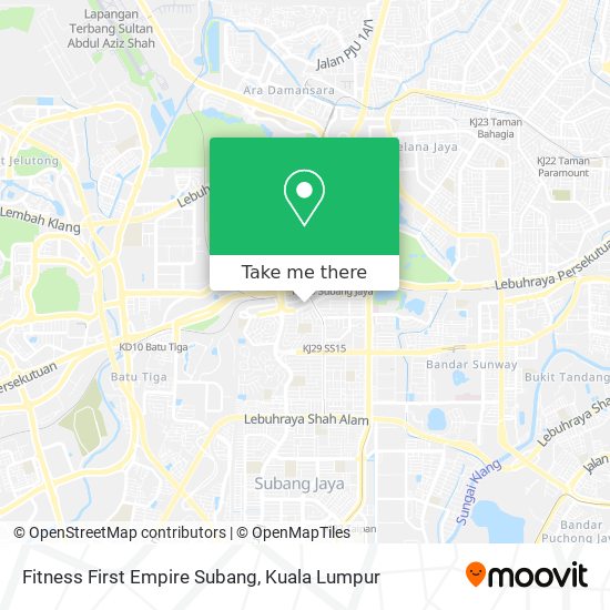 Fitness First Empire Subang map