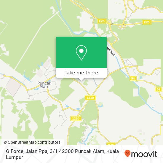 G Force, Jalan Ppaj 3 / 1 42300 Puncak Alam map