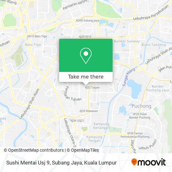 Sushi Mentai Usj 9, Subang Jaya map