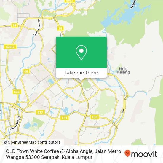 OLD Town White Coffee @ Alpha Angle, Jalan Metro Wangsa 53300 Setapak map