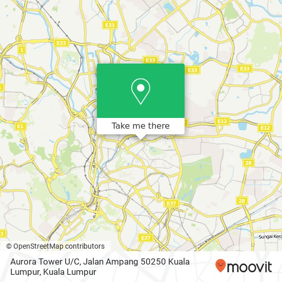 Aurora Tower U / C, Jalan Ampang 50250 Kuala Lumpur map