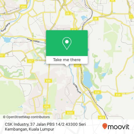 CSK Industry, 37 Jalan PBS 14 / 2 43300 Seri Kembangan map