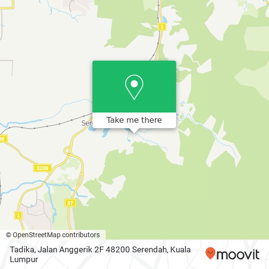 Peta Tadika, Jalan Anggerik 2F 48200 Serendah