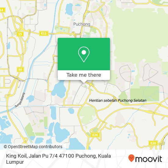 Peta King Koil, Jalan Pu 7 / 4 47100 Puchong