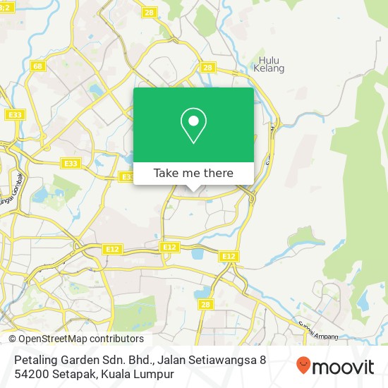 Petaling Garden Sdn. Bhd., Jalan Setiawangsa 8 54200 Setapak map